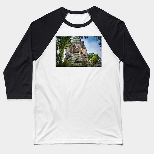 Angkor Thom faces Baseball T-Shirt by dags